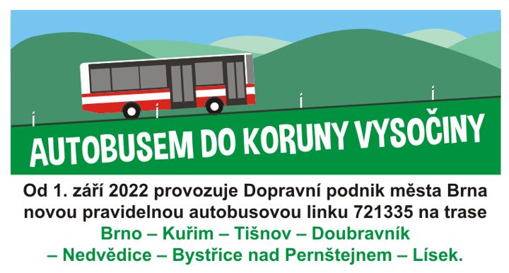 Pravidelná linka Brno – Bystřice n. Pern.