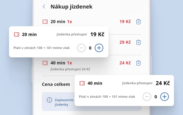 Více typů jízdenek při jednom nákupu - DPMBinfo